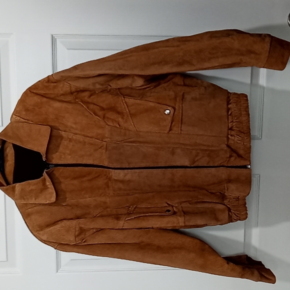 Suede mens fully lined bomber jacket, Small